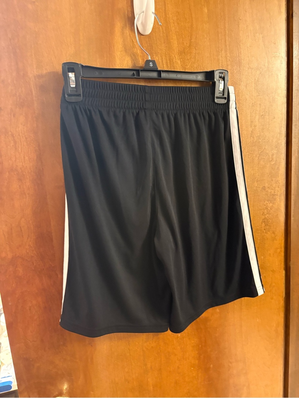 adidas Black Training Shorts with White Logo Tag